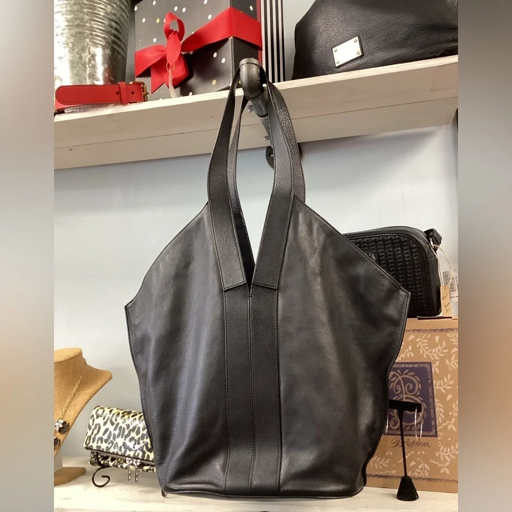 Vince Camuto Black Leather Tote